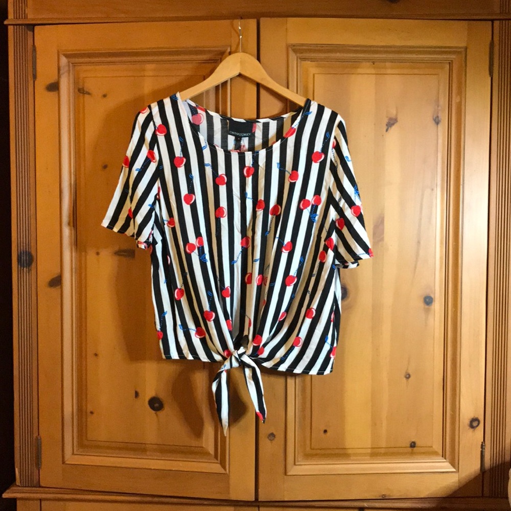 Cynthia Rowley Tie Front Blouse